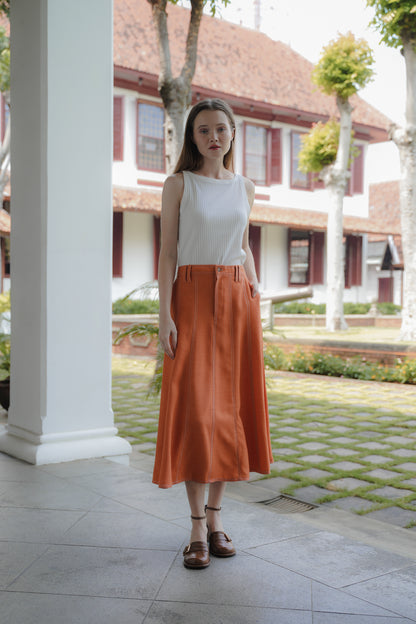 AOI SKIRT IN ORANGE PEEL