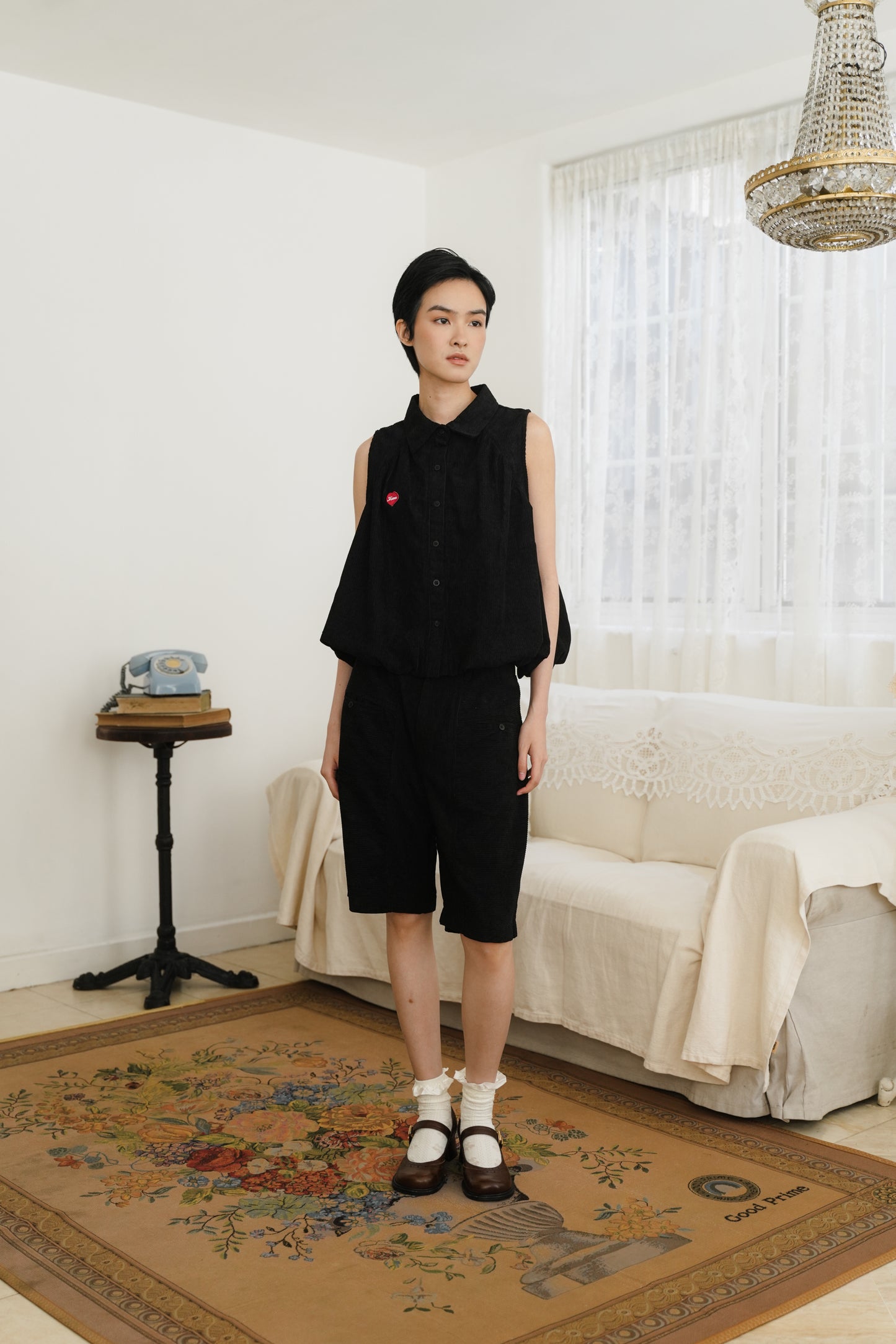 DREAM TOP IN CHARCOAL