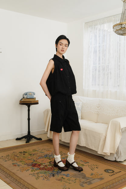 DREAM TOP IN CHARCOAL