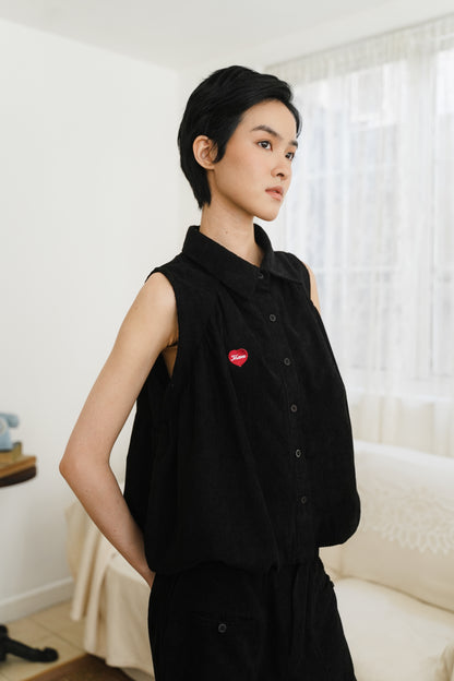 DREAM TOP IN CHARCOAL