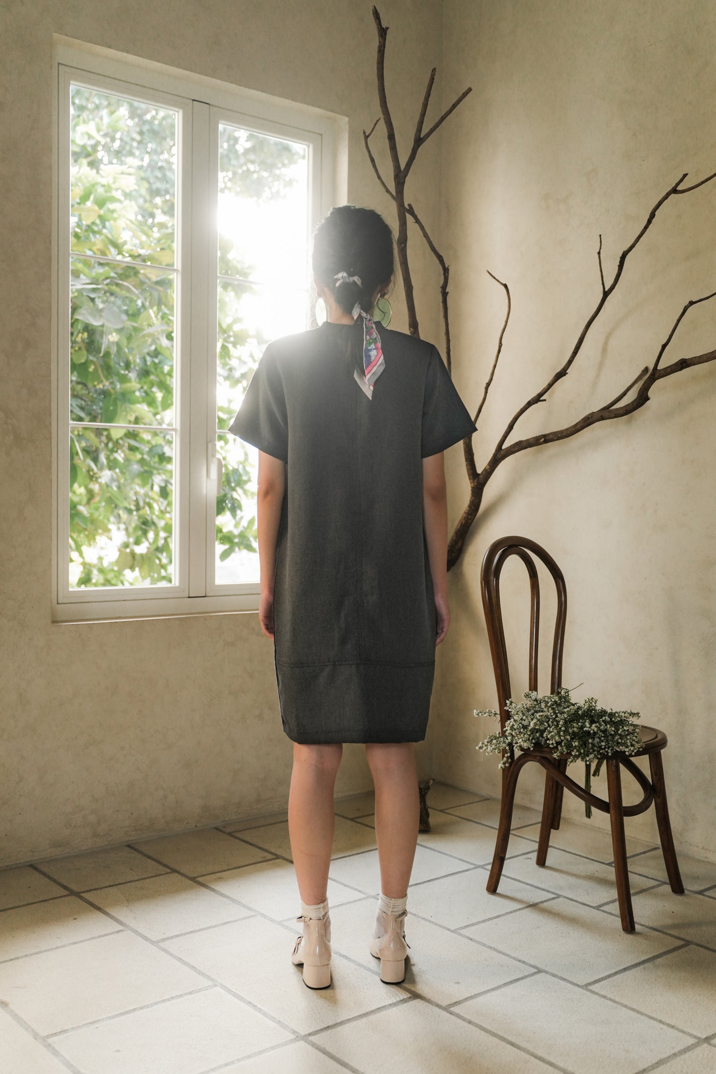 MARIA DRESS IN MOONSPACE