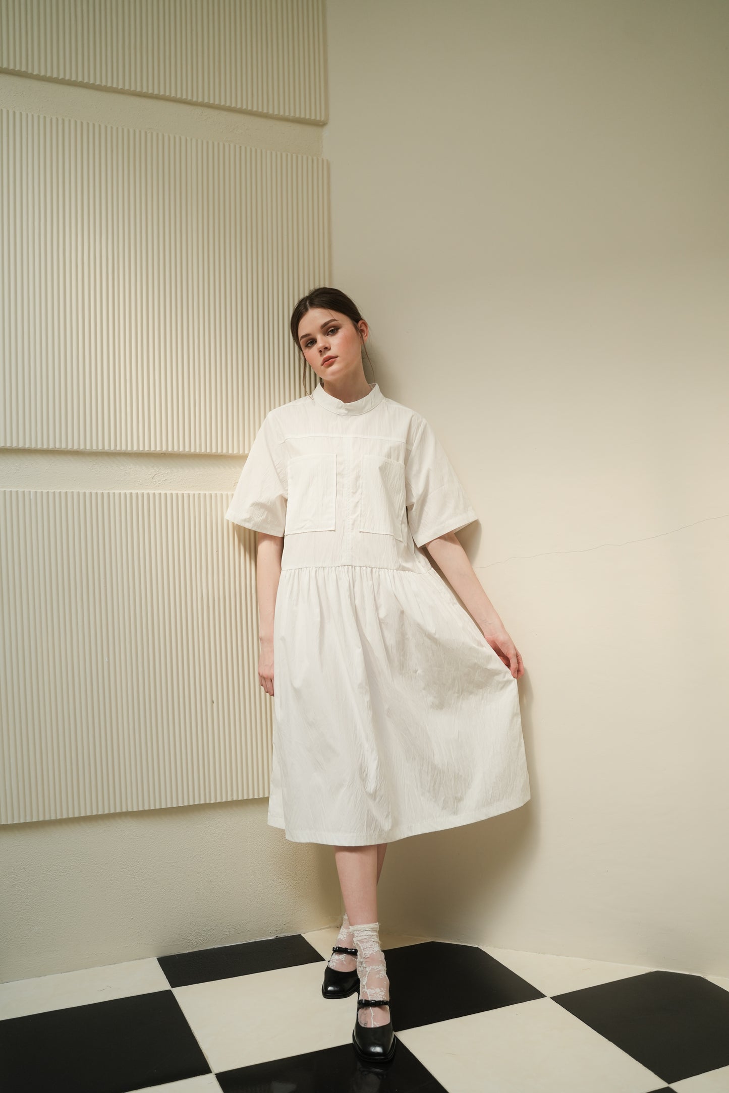 TAFFY DRESS IN POWDER
