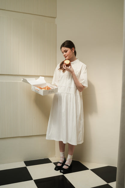 TAFFY DRESS IN POWDER