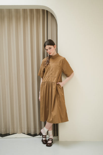 TAFFY DRESS IN PRETZEL