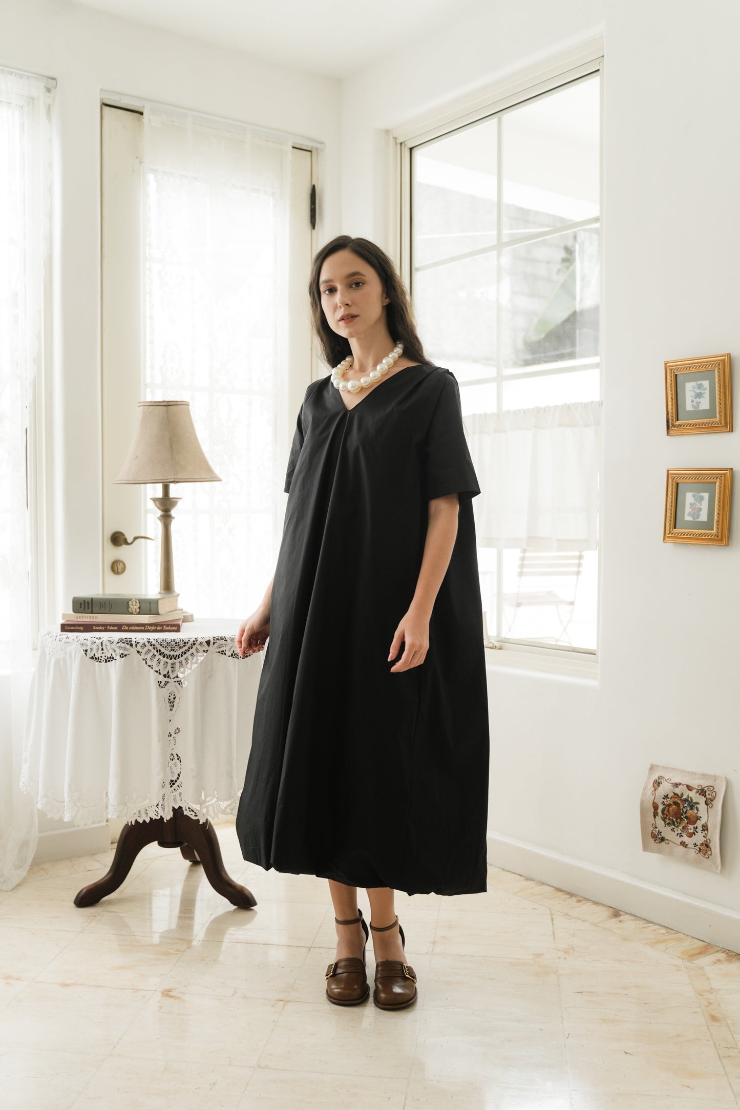 WINONA DRESS IN NOIR