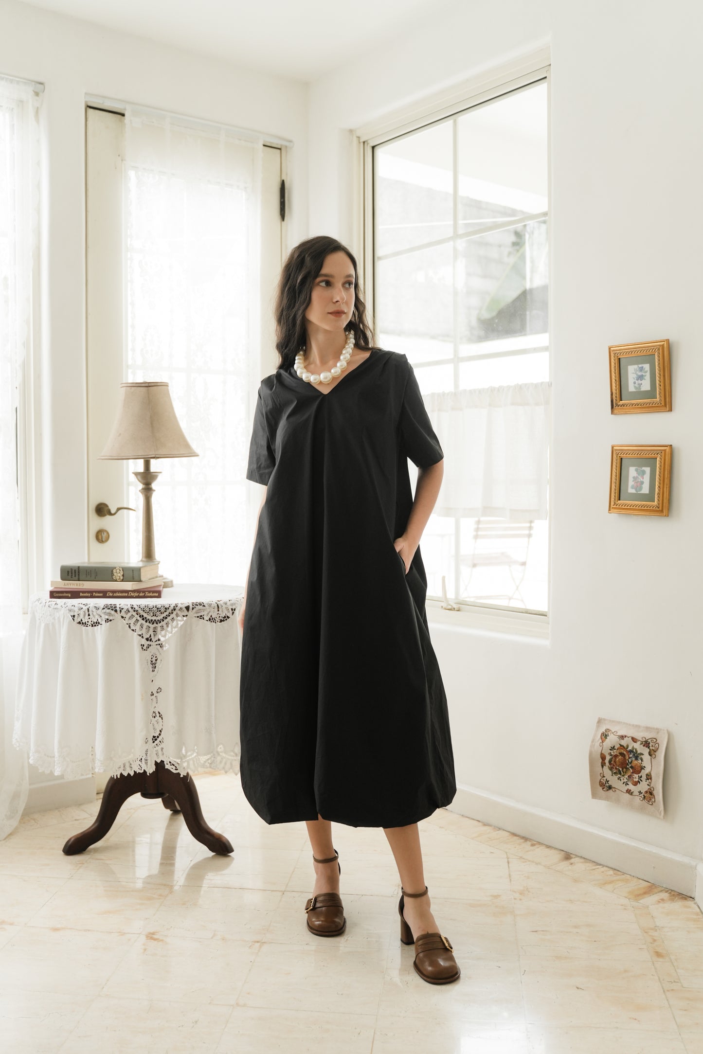 WINONA DRESS IN NOIR