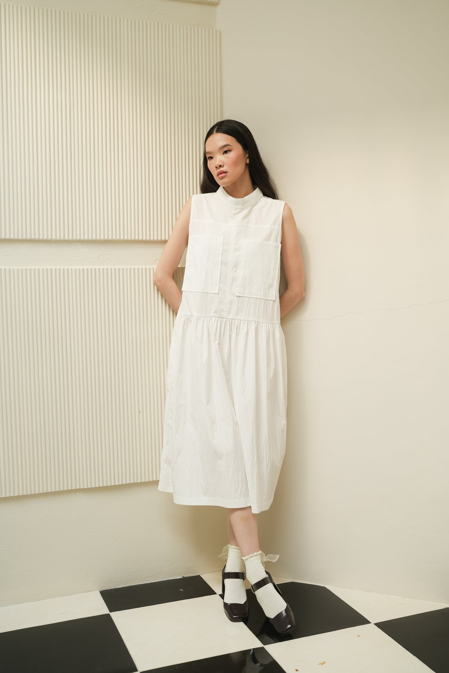 TAFFY DRESS IN POWDER