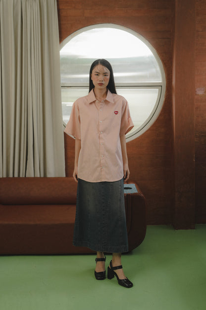 BENN STRIPE SHIRT IN CHERRY BON