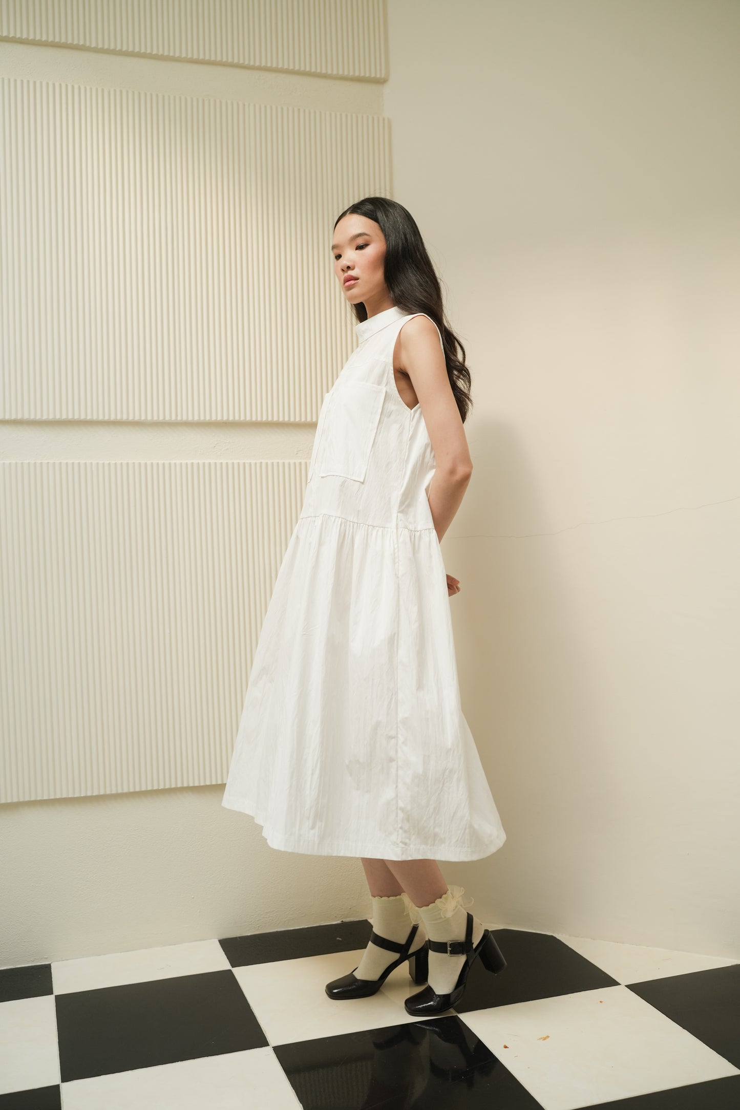 TAFFY DRESS IN POWDER