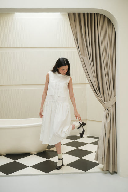 TAFFY DRESS IN POWDER