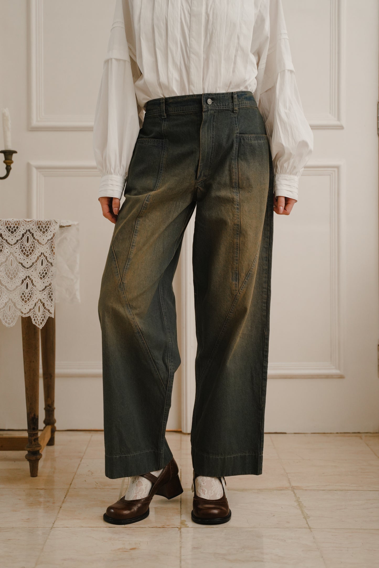 CALLUM DENIM PANTS IN FUDGE