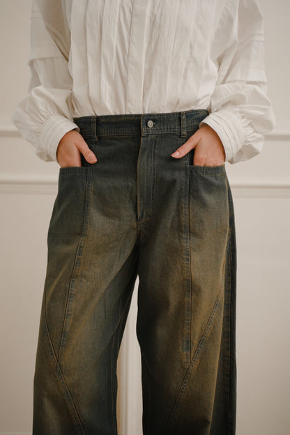 CALLUM DENIM PANTS IN FUDGE