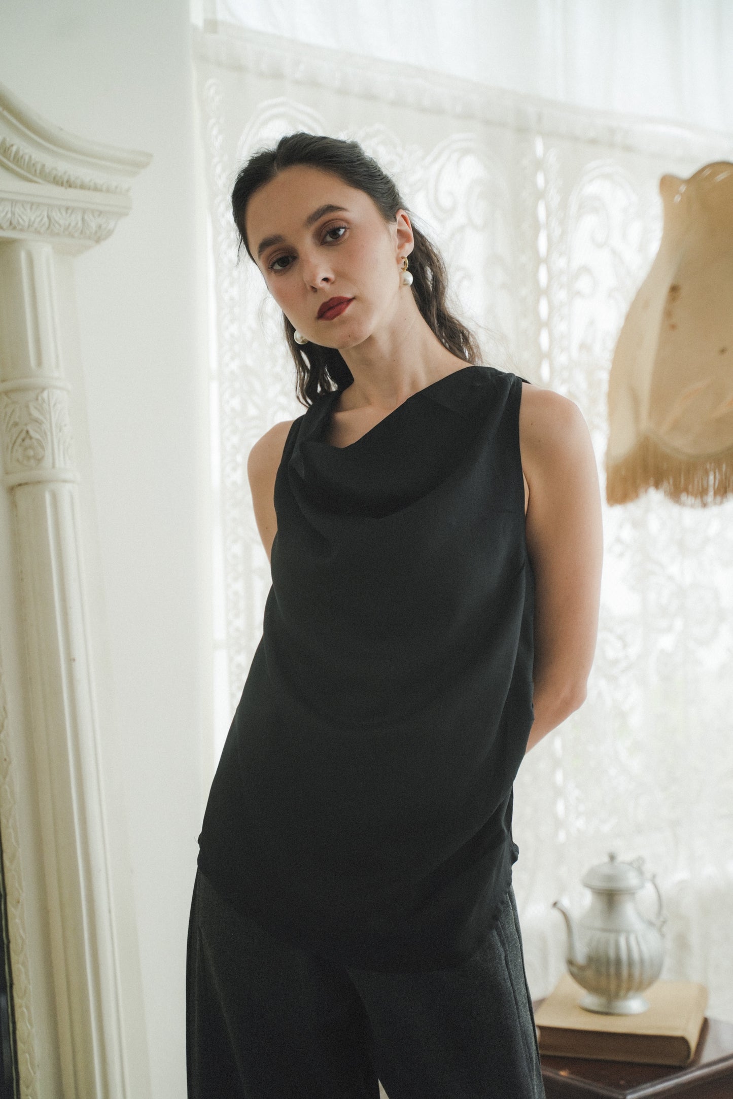 MIRAE TOP IN BLACK BEAUTY