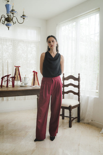 VESPER PANT IN VELVET RED