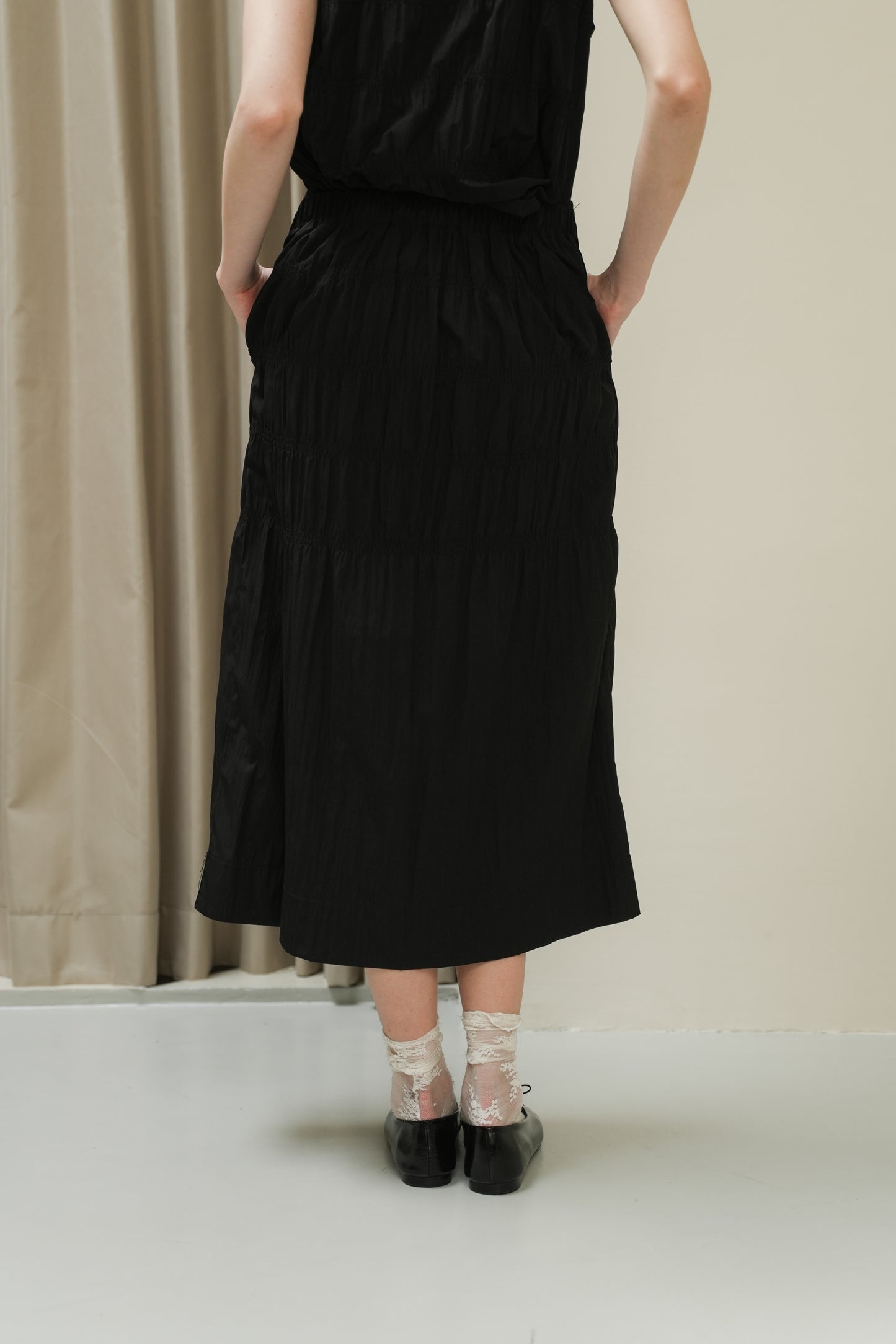 DAMON SKIRT IN CAVIAR