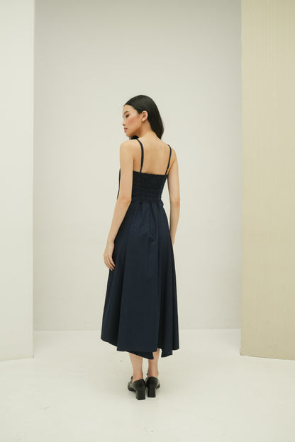 ALLYSA DRESS IN OBSIDIAN