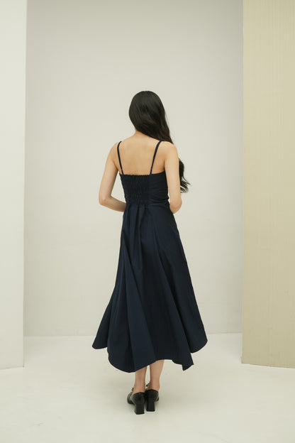 ALLYSA DRESS IN OBSIDIAN