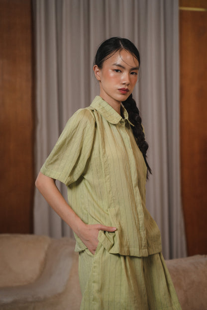 COLETTE TOP IN MATCHA