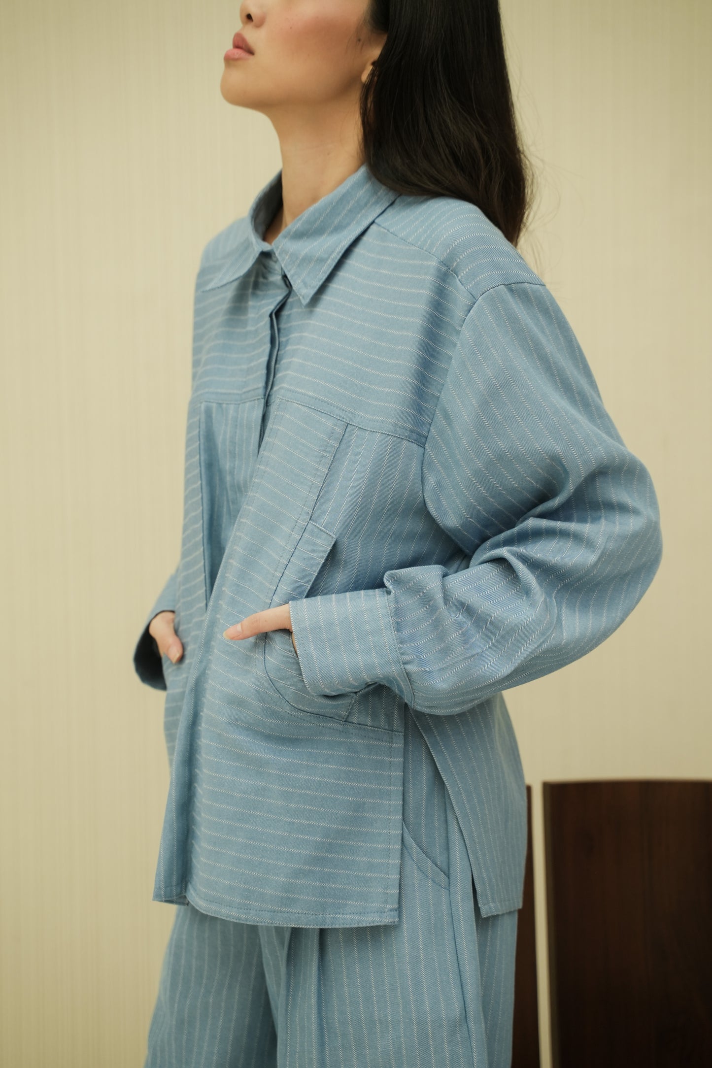 ETHEL SHIRT IN WHISPY BLUE