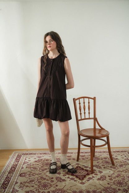 DAISY DRESS IN BROWNY