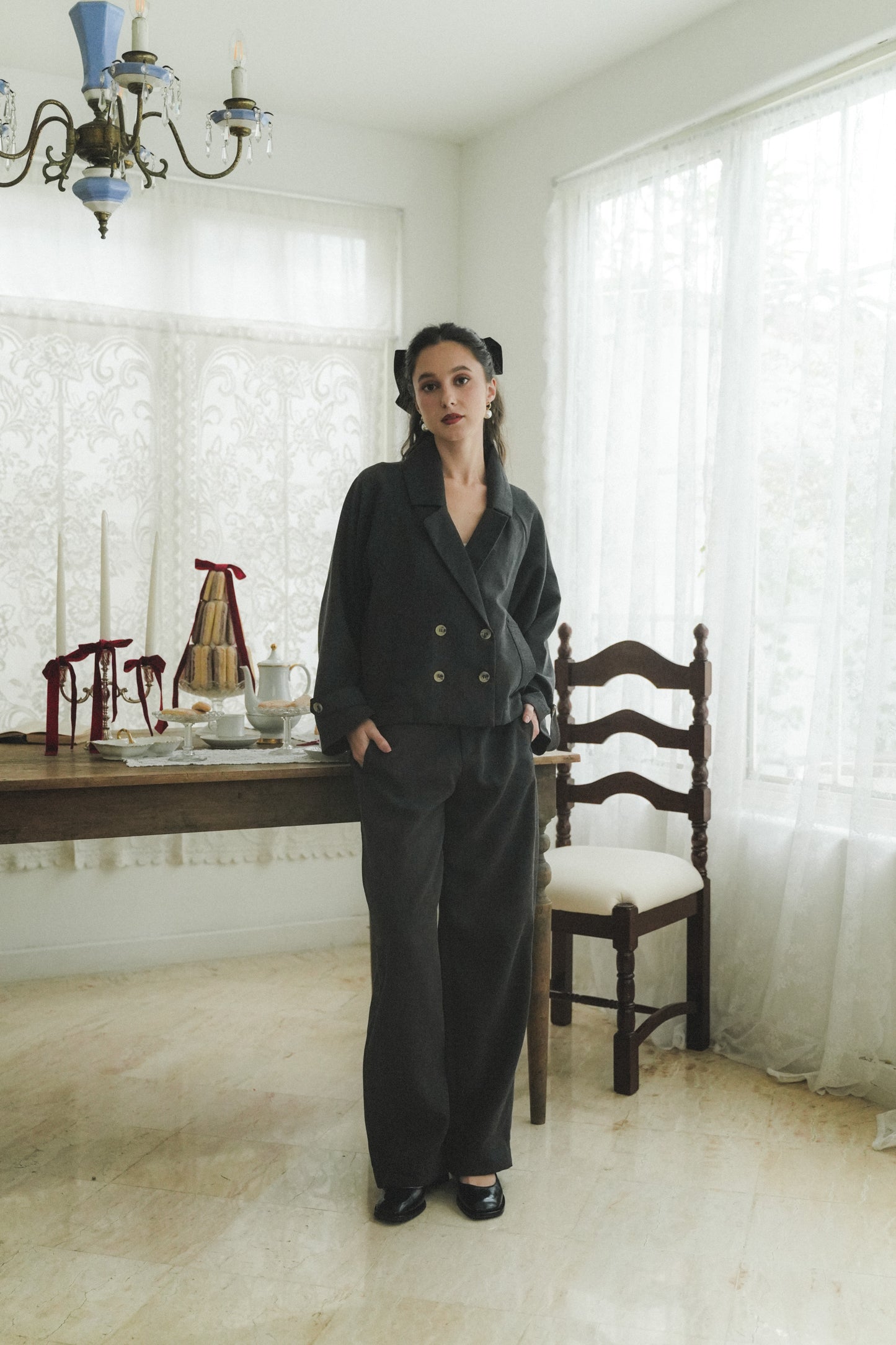 MARIN BLAZER IN MOONSPACE