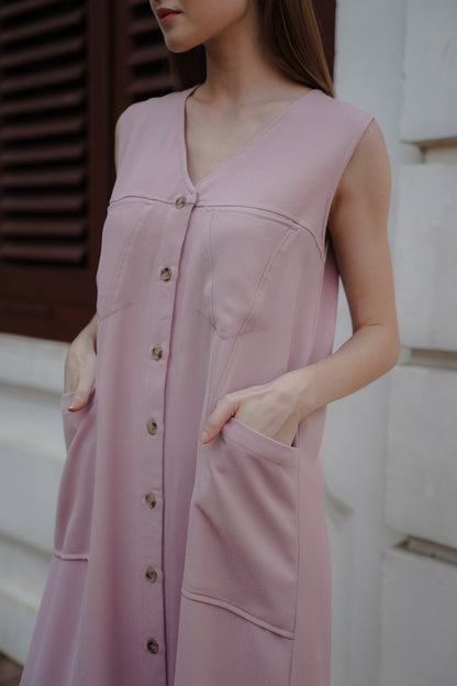 MARYS DRESS IN MUTED BERRY