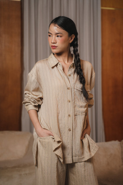 SOLENE TOP IN SHORTBREAD