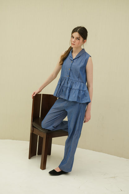 LYRA TOP IN PARISIAN BLUE