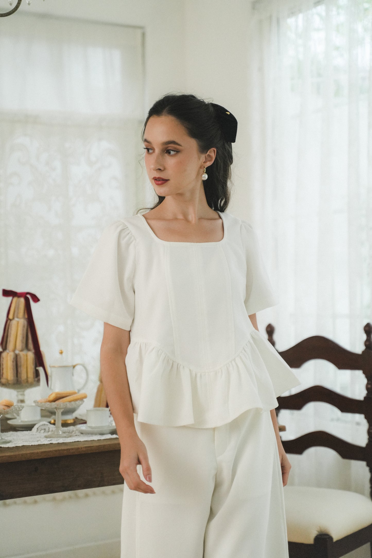 IVY TOP IN IVORY CLOUD