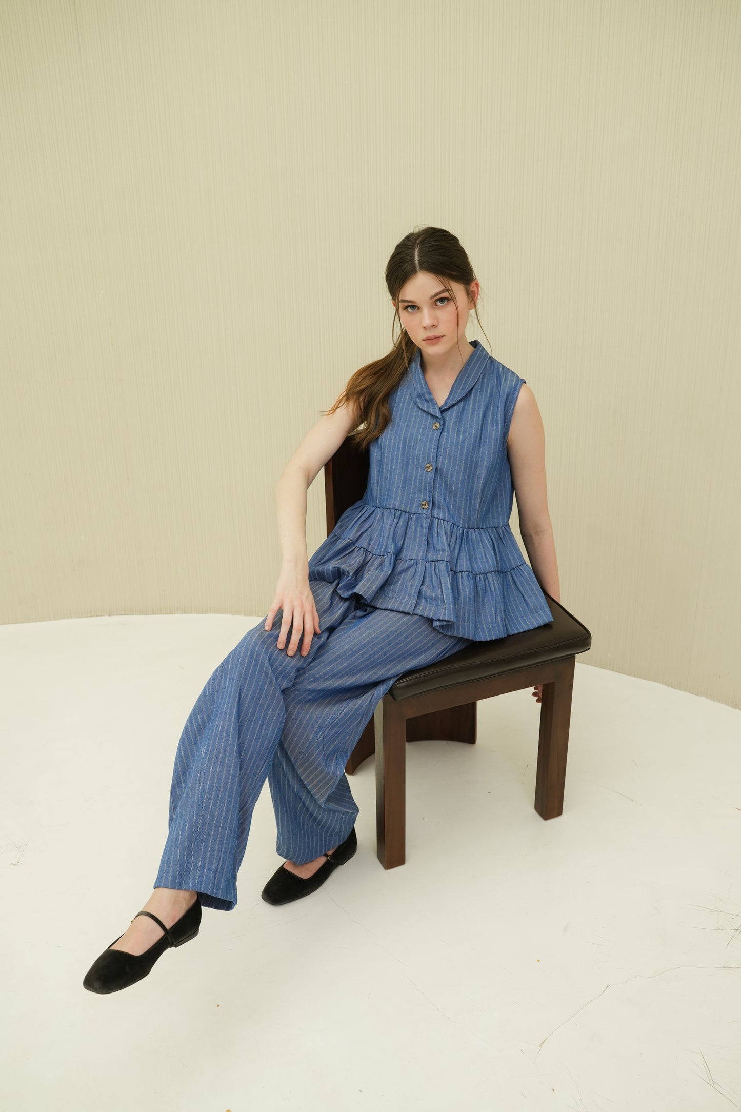 LYRA TOP IN PARISIAN BLUE