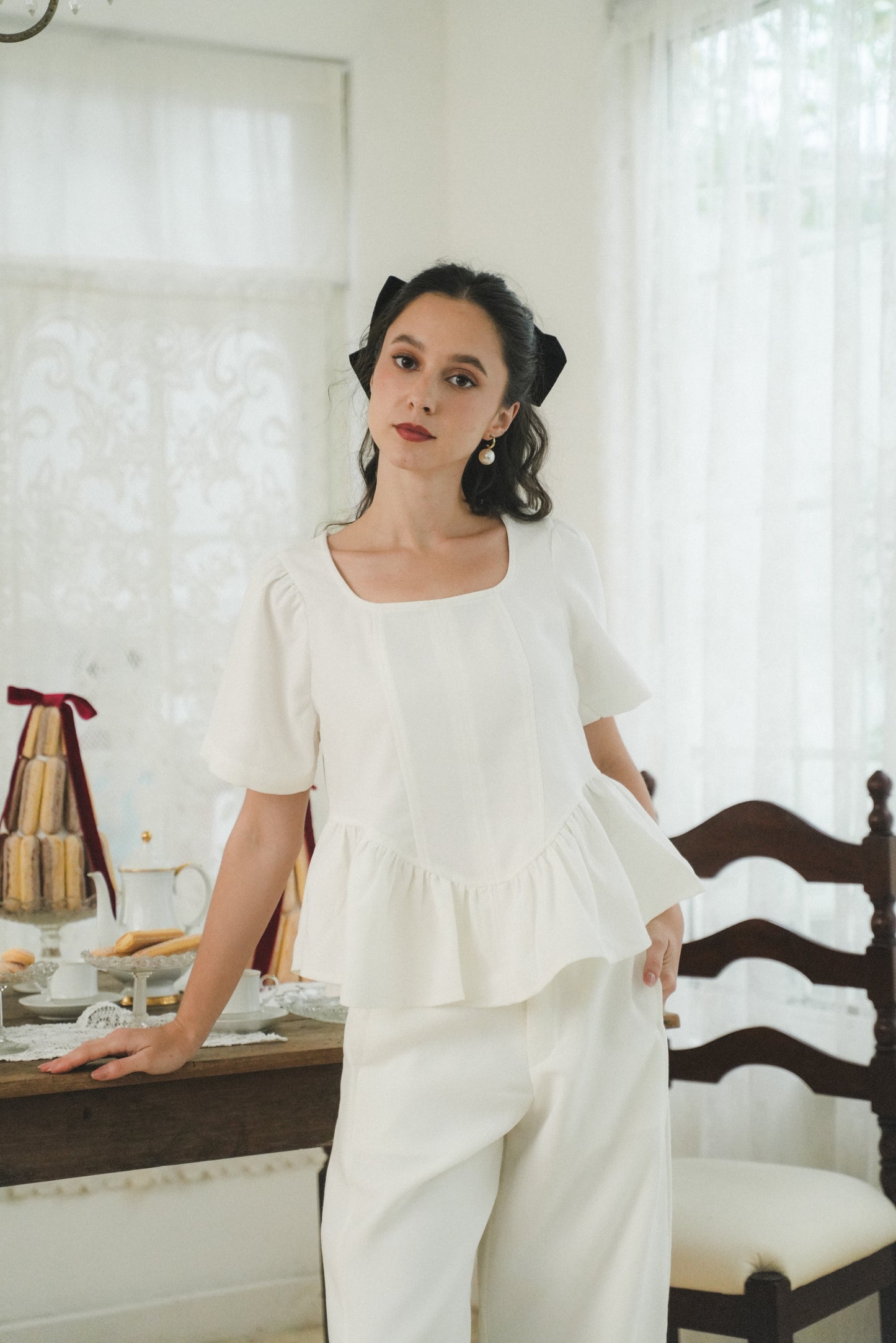 IVY TOP IN IVORY CLOUD