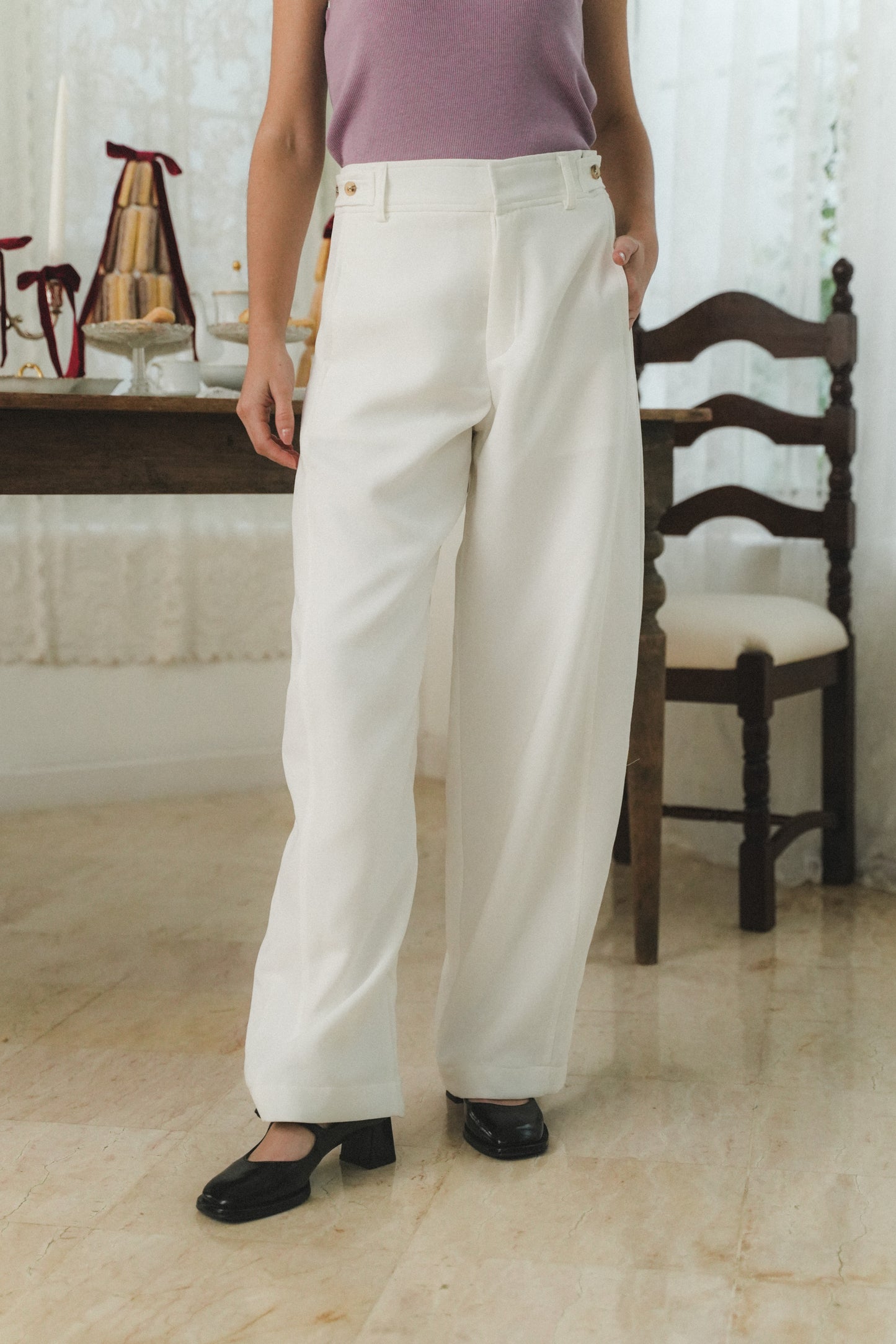 LUMI PANTS IN IVORY CLOUD