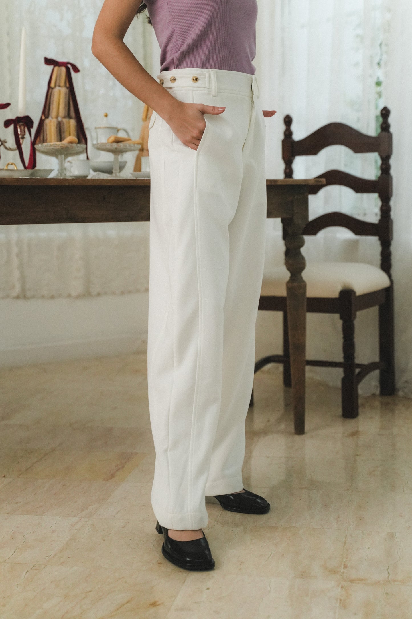 LUMI PANTS IN IVORY CLOUD