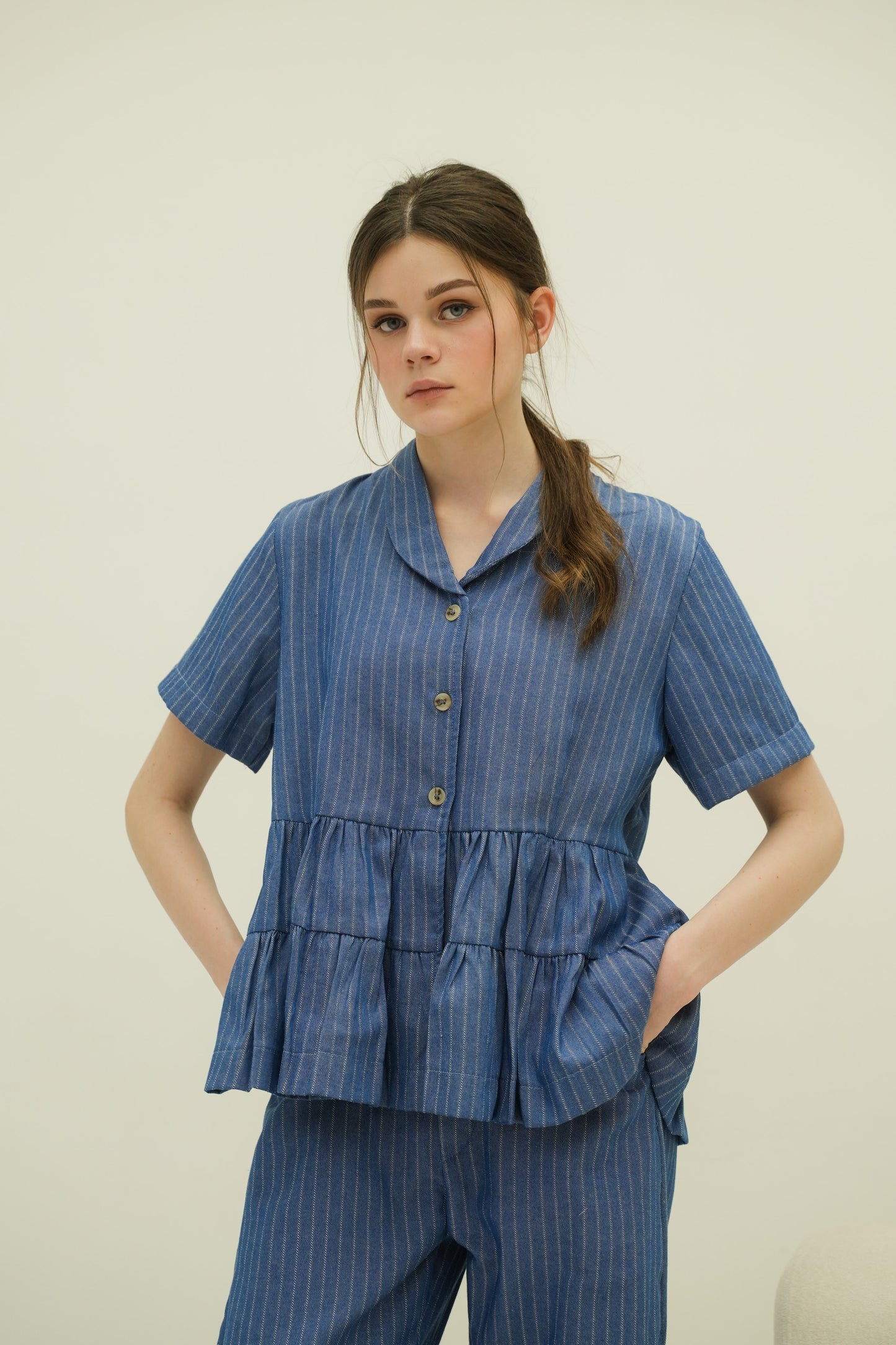 LYRA TOP IN PARISIAN BLUE