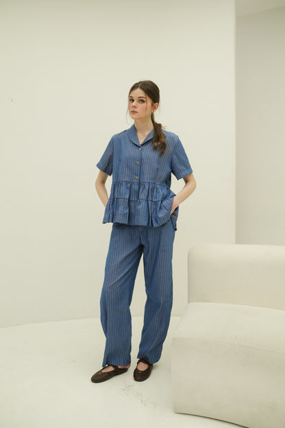 LYRA TOP IN PARISIAN BLUE