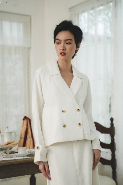 MARIN BLAZER IN IVORY CLOUD