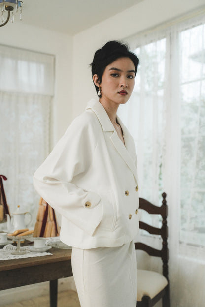 MARIN BLAZER IN IVORY CLOUD