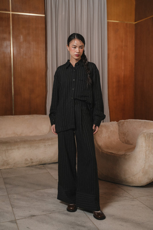 SOLENE TOP IN BLACKBEAN