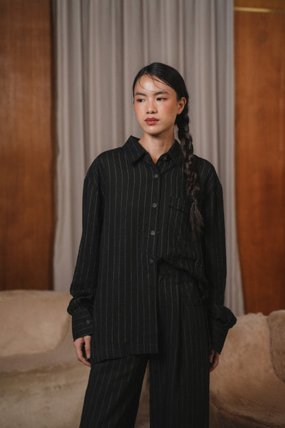 SOLENE TOP IN BLACKBEAN