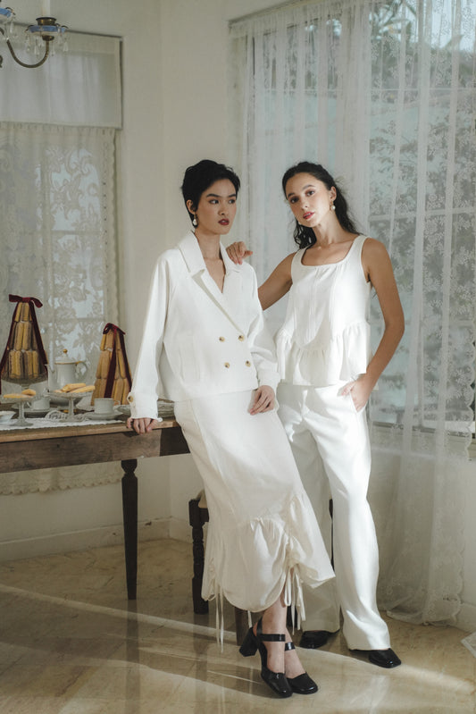 MARIN BLAZER IN IVORY CLOUD