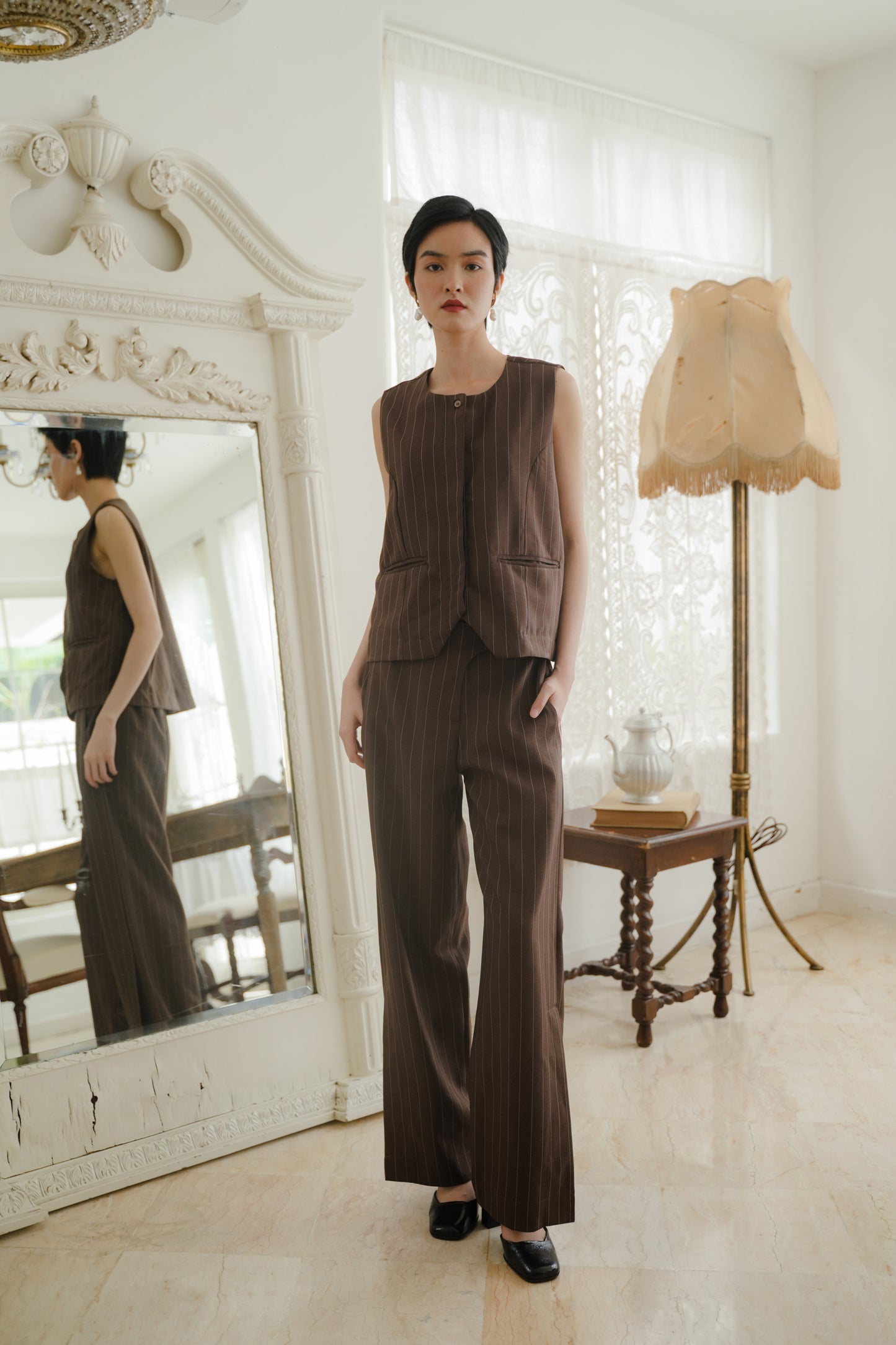 AYA VEST IN CANELLE
