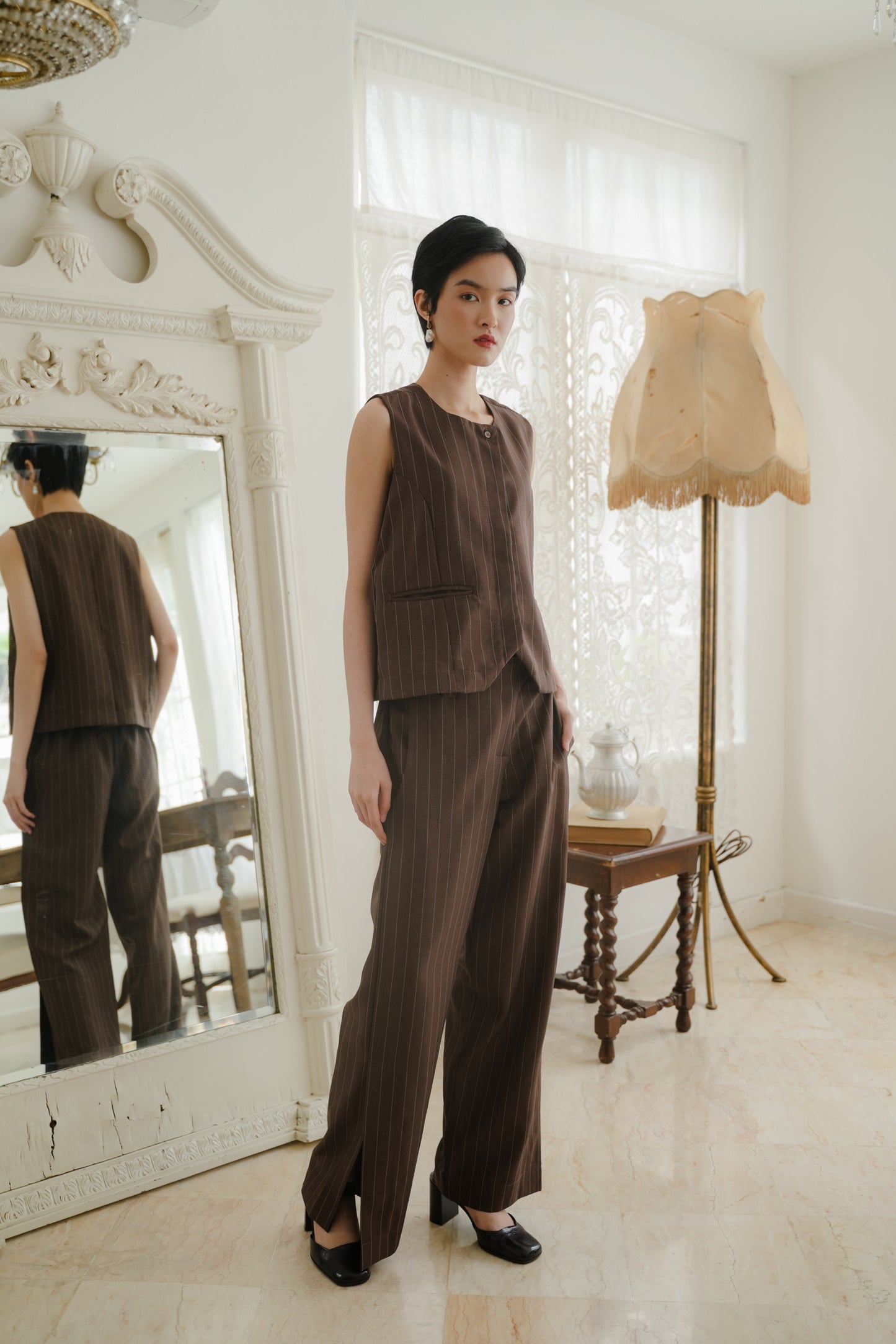 AYA VEST IN CANELLE