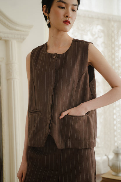 AYA VEST IN CANELLE