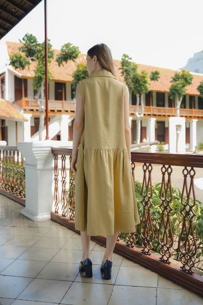 ETSUKO DRESS IN HONEY GINGER