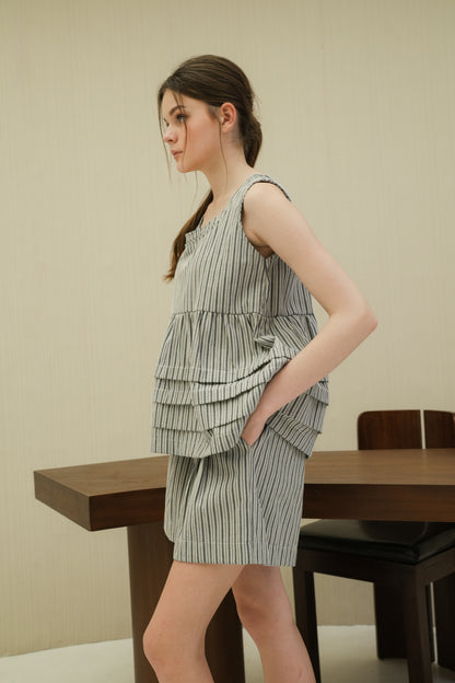 NADINE STRIPE TOP IN MOON