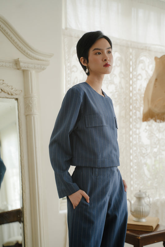 RINN TOP IN CERULEAN