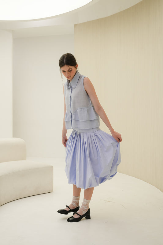 SOREN SKIRT IN POLAR BLUE