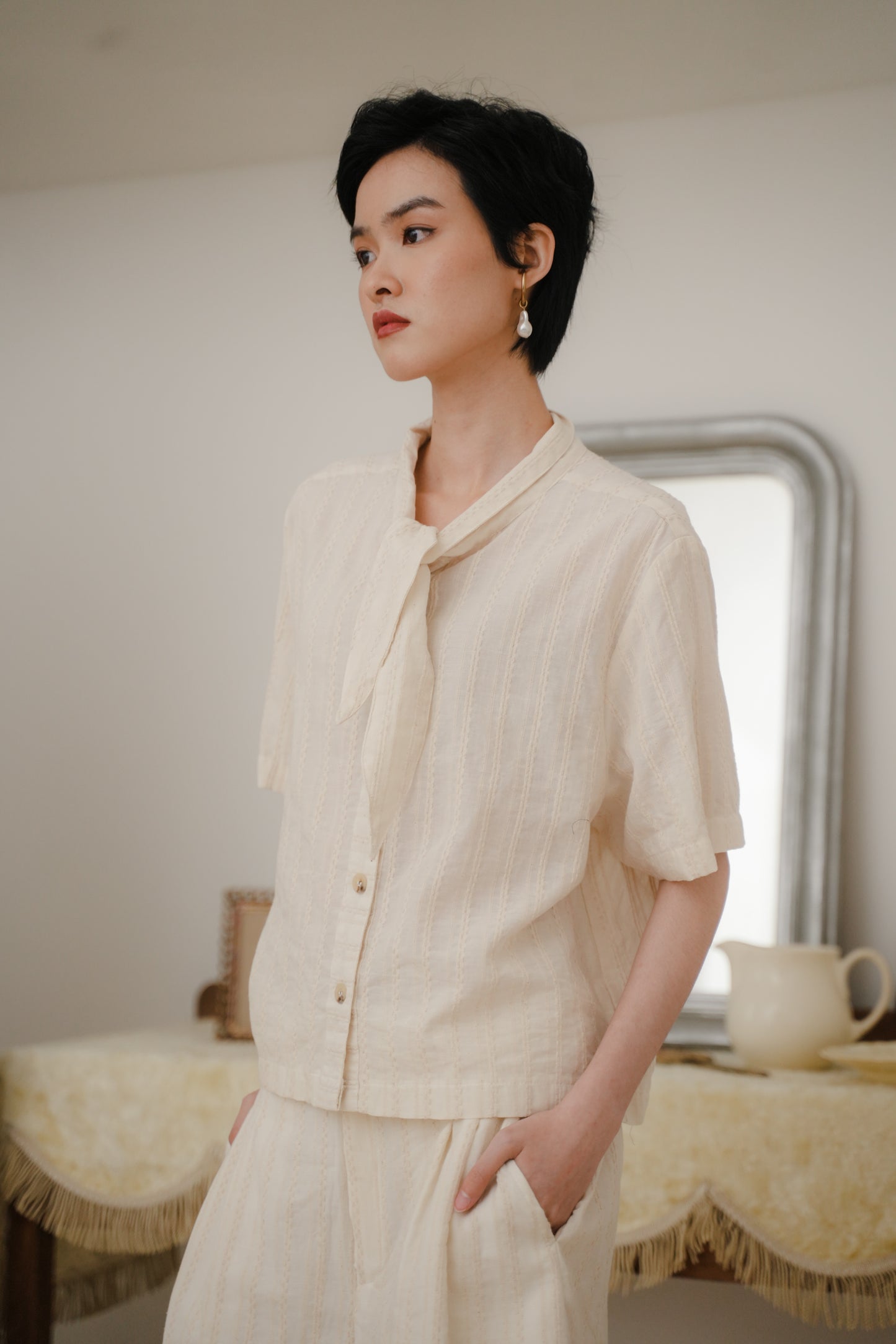 MONET TOP IN MARSHMALLOW