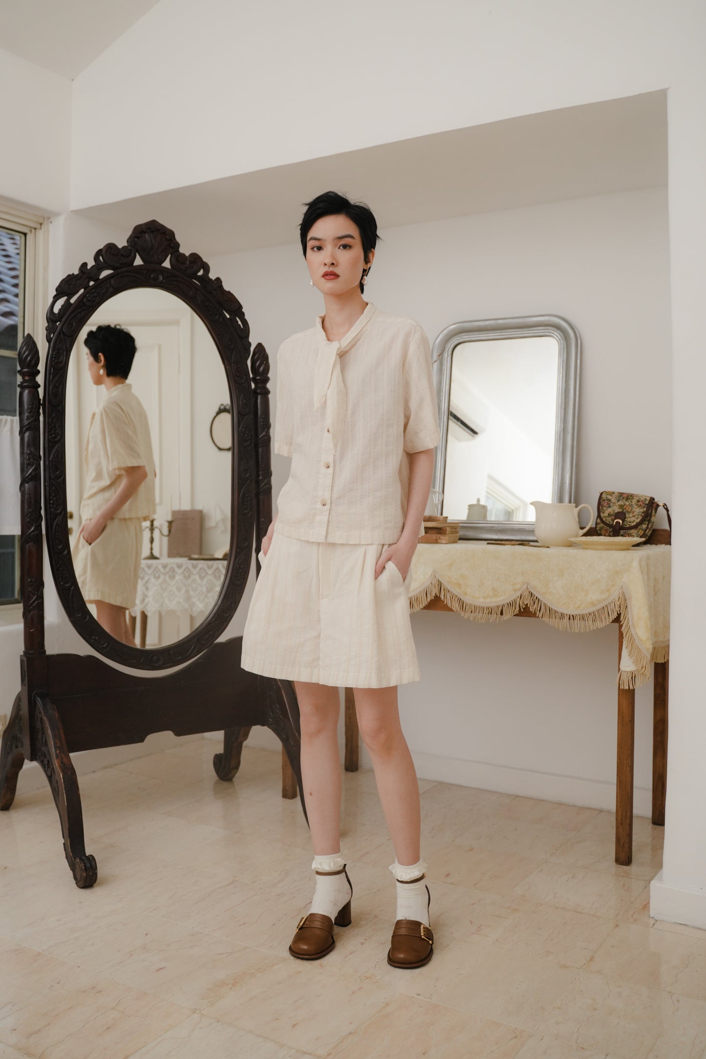NOIRE PANT IN MARSHMALLOW
