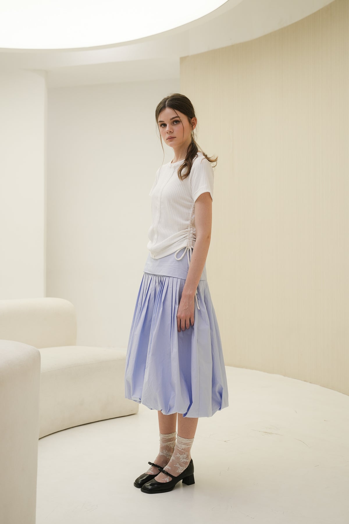 SOREN SKIRT IN POLAR BLUE